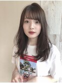AFLOAT 丸顔面長に似合うセミロング前髪パーマ 20代30代