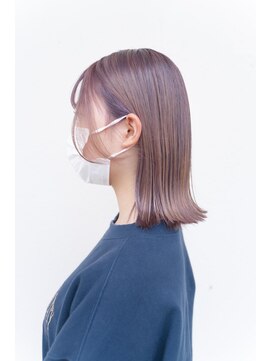デビュー ヘアーメイク ピンクラベンダーカラー