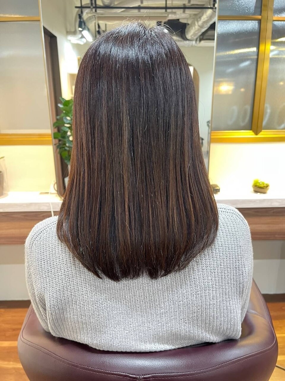 酸性ストレートパーマ cut straight 酸性ストレートパーマ 柔らかい質感で自然な