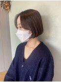 大人可愛いミニボブ