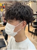  波巻きスパイラルパーママッシュショート無造作パーマ刈り上げ