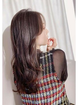 ギミック 自由が丘(gimmick) パープルグレージュロング【自由が丘髪質改善オージュア】