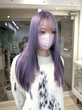 シーン(seen) ★レイヤーロングくびレイヤーアッシュカラーパープル★