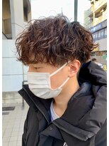 ジーニー 本厚木(Genie) ダークアッシュニュアンスパーマ韓国マッシュベリーショート