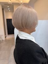 ノク(nok)&nbsp;パールショート_グレーベージュレイヤーロング