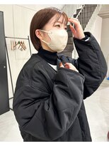 カミエ(kamie)&nbsp;＊小顔ショートボブ 丸み 透明感ブラウン 神戸 三宮