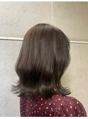 【切りっぱなしボブ/エアリーロング/美髪/ピンクブラウン/渋谷】