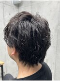 ハイトーンカラー/マッシュパーマ/アースカラー/men's/