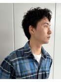 メンズベリーショートパーマ ビフォアフター