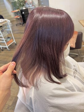 フーチー クーチー アマティー 豊中店(FUCHI KUCHI amati) @fuchi_kuchi.okada［豊中,リタッチブリーチ/ピンクパープル］