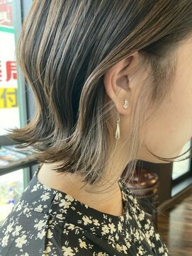 リシャール 八王子(Re:chaLu) くびれボブ&イヤリングカラー☆【Re:chaLu/リシャール/八王子】