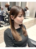 オトナ可愛いミディアム/顔周りカット