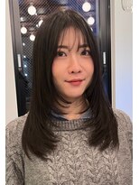 ロンド ボーイ 表参道(Lond BOY)&nbsp;イメチェン外ハネボブ美髪ワイドバングミディアムレイヤーカット