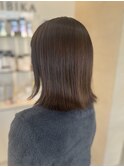 ピンクブラウン_プッツリボブ