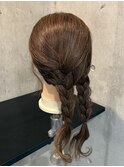 編み込みアレンジ