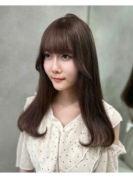 ベレーザ 渋谷(BELEZA) 15359暗髪ミルクティーベージュオリーブカラー髪質改善ロング