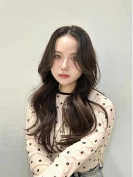 ネオリーブウリ 二子玉川店(Neolive uri) ミディアムヘア暗めカラーデザインカラーフェイスフレーミング