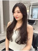 ゆるふわロングベージュカラーブリーチしない透明感カラー