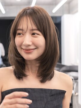 メラク 渋谷(Merak) 【朝が楽】ふわっと動くレイヤーミディ×大人上品グレージュ