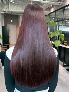 アイティーバイアルバム 下北沢店(IT by ALBUM) ロングピンクベージュ韓国ヘア顔周りレイヤー_ba585682