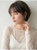 大人可愛い20代30代40代小顔ひし形ハンサムショート丸み