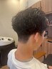 【メンズ人気No.1】カット＋ツイストスパイラルパーマ＋頭浸浴体験　￥15900