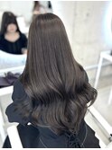 ブリーチなしダブルカラーダークトーングレージュ透明感