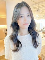 ビーチ(BEACH) 韓国レイヤーカット前髪なしヨシンモリミルクブラウンくびれヘア