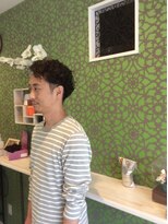 ヘア アート ピエス&nbsp;かきあげ前髪、無造作パーマ