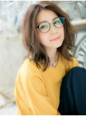 大人女子の抜け感センターパートa!