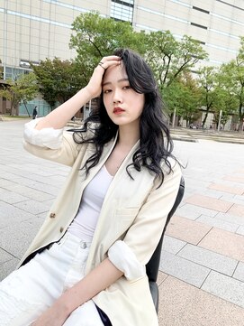 ミウミウヘア(miu miu hair) 韓国風かきあげコテ巻き風パーマ