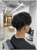 ツイストスパイラルパーマ メンズカット 名古屋 眉毛