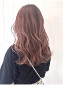 ピンクベージュ×グラデーション