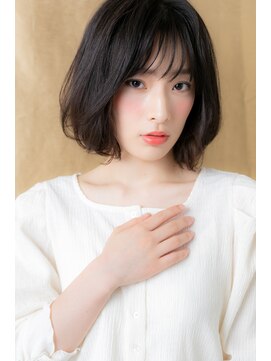 カバーヘア ブリス 川口(COVER HAIR bliss) 黒髪アッシュブラック外ハネ美髪くびれボブ309X川口20代30代40代