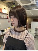 【Lookat】20代30代40代 ボブ オリーブブラウン