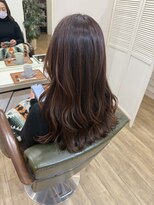 グリーンルームセカンド 結城店(GREEN ROOM. 2nd)&nbsp;縮毛矯正後に後日ヘアカラー　縮毛矯正をかけても巻き髪スタイル