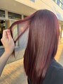 クーヘアー(coohair)&nbsp;ブリーチ履歴なしワンメイク艶赤人気です