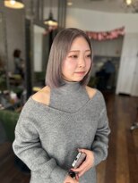 ヘアーワークス ボナ(HAIR WORKS bona.) クールで洗練されたボブスタイル　グレージュ/髪質改善