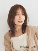小顔魅せ韓国レイヤーミディアム大人似合わせ前髪ありイメチェン