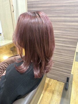 アレッタヘアーサロン(ALETTA HAIR SALON) ハイライト×ピンクベージュ