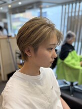 アンサ 長岡天神店(ANSA)&nbsp;【ハンサムショート】垢抜け度No.12ブロック×オリーブベージュ