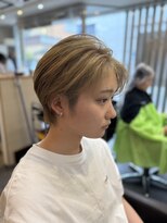 アンサ 長岡天神店(ANSA) 【ハンサムショート】垢抜け度No.12ブロック×オリーブベージュ