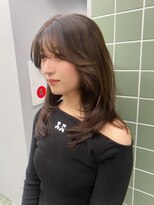 ヌヌ 渋谷 原宿 明治神宮前(nunu) レイヤーカットトリートメントブリーチなしカラーグレージュ