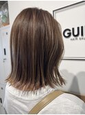 切りっぱなしボブ外ハネミディアム