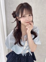 カシュカシュ 表参道(cache cache)&nbsp;くるみちゃんヘアチョコレートカラーアイドル前髪ヘアアレンジ