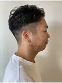 刈り上げ×パーマ