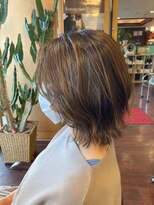 浪漫館 サンク(CINQ)&nbsp;レイヤーボブ　外ハネ　＠岩下裕紀