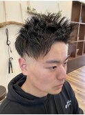 メンズツイストパーマスパイラルパーマフェード[船橋]