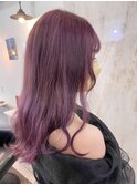 ガーリー系ヘア/オルチャンカラー/カシスピンク