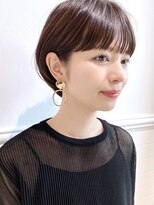 ディッセンバー 神宮前(December)&nbsp;大人かわいい小顔ひし形耳かけショートボブ黒髪渋谷原宿神宮前